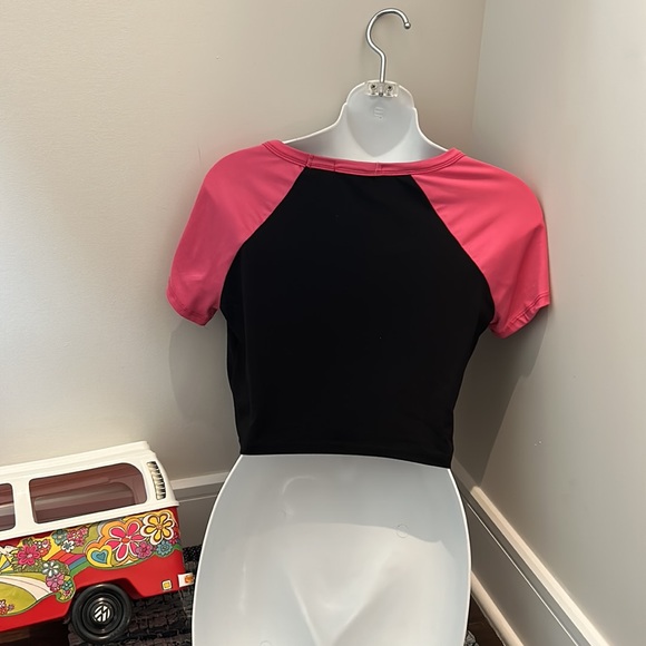 Psychedelic Mushroom Fantasy Cropped Raglan - Picture 9 of 14